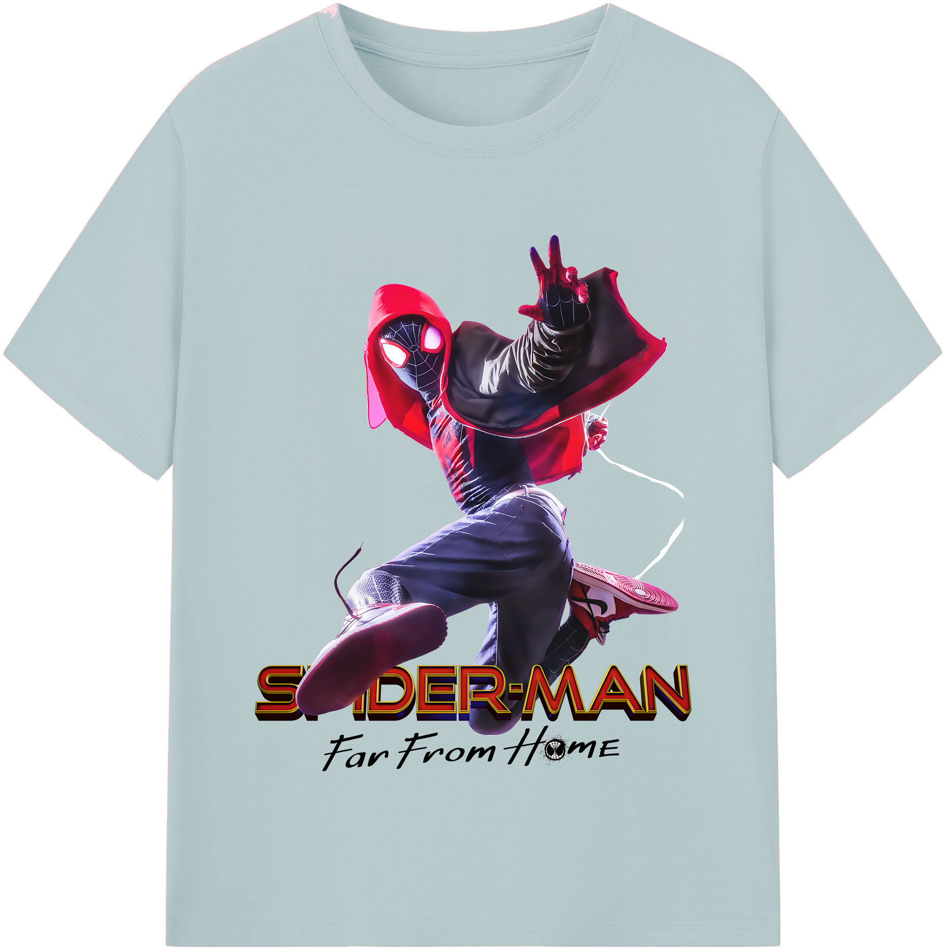 Spider Man スパイダーマン 綿100％半袖Tシャツ（フロントプリント）